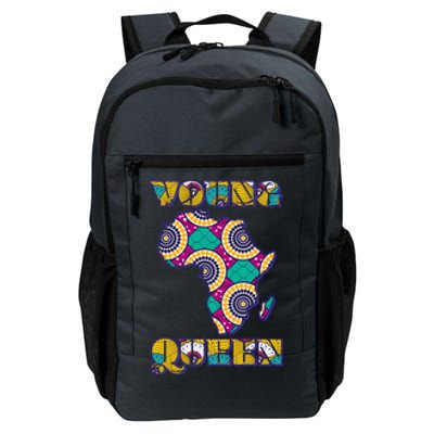 Young African Queen African Cloth Pattern Celebrating Black History Daily Commute Backpack