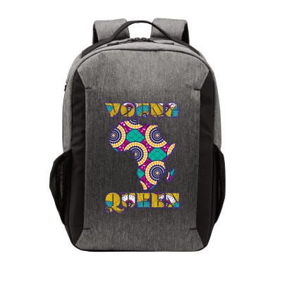 Young African Queen African Cloth Pattern Celebrating Black History Vector Backpack