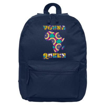 Young African Queen African Cloth Pattern Celebrating Black History 16 in Basic Backpack