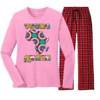 Young African Queen African Cloth Pattern Celebrating Black History Women's Long Sleeve Flannel Pajama Set 