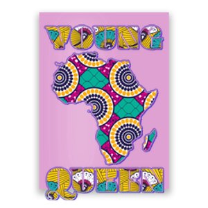 Young African Queen African Cloth Pattern Celebrating Black History Poster