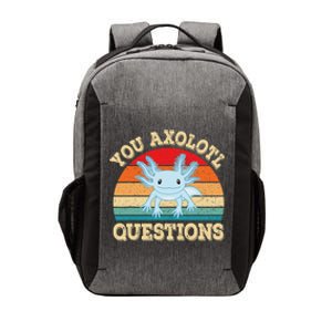 You Axolotl Questions Funny Axolotls Retro Kawaii  Vector Backpack