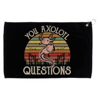 You Axolotl Questions Vintage Grommeted Golf Towel