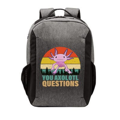 You Axolotl Questions Retro Funny Axolotl Amphibian Lovers Vector Backpack