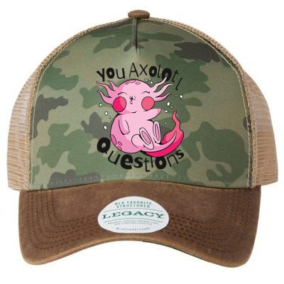 You Axolotl Questions Funny Legacy Tie Dye Trucker Hat