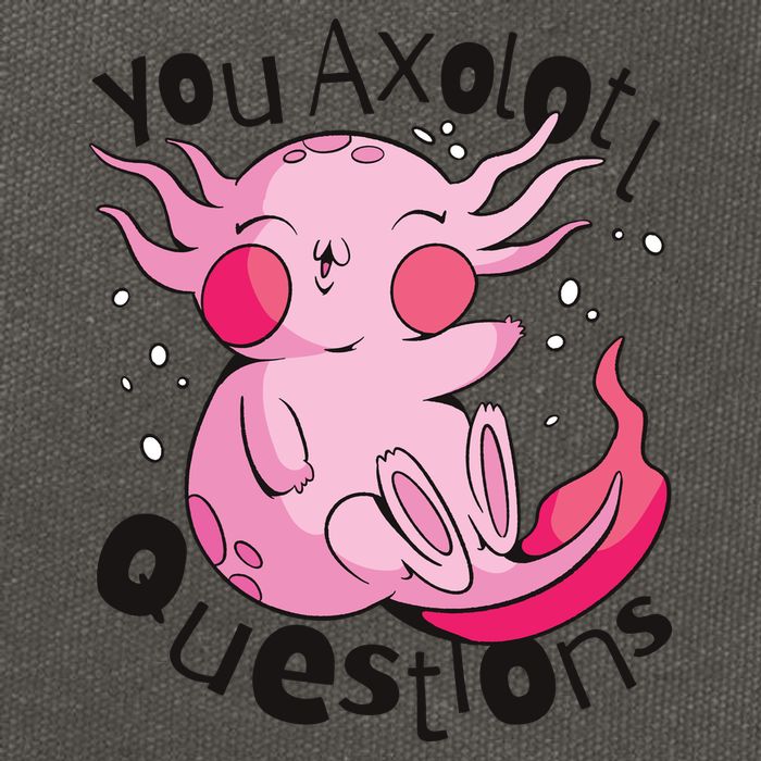 You Axolotl Questions Funny Cotton Canvas Backpack