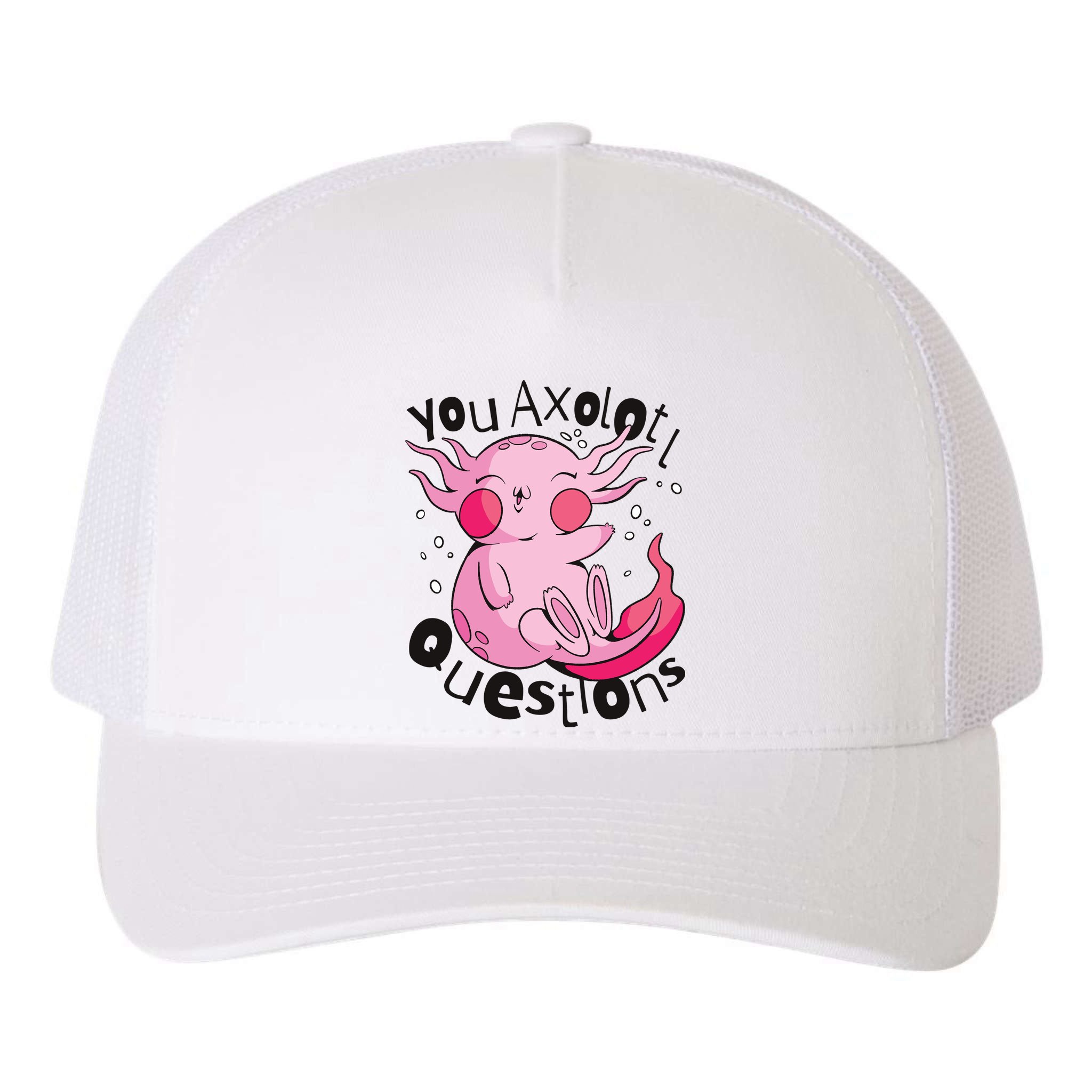 You Axolotl Questions Funny Yupoong Adult 5-Panel Trucker Hat