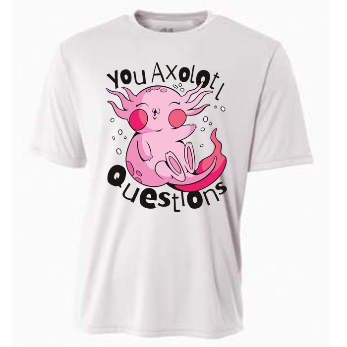 You Axolotl Questions Funny Cooling Performance Crew T-Shirt