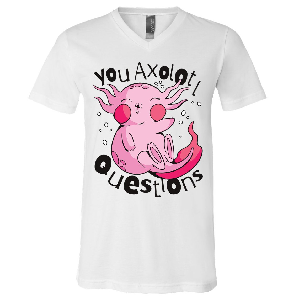 You Axolotl Questions Funny V-Neck T-Shirt