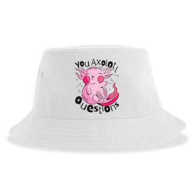You Axolotl Questions Funny Sustainable Bucket Hat