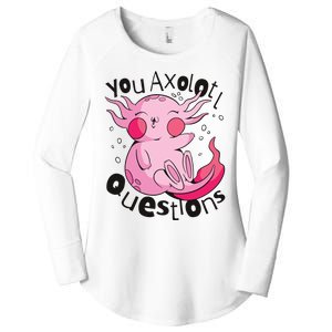 You Axolotl Questions Funny Women's Perfect Tri Tunic Long Sleeve Shirt