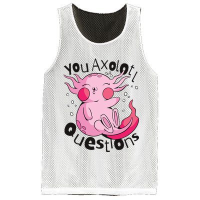 You Axolotl Questions Funny Mesh Reversible Basketball Jersey Tank