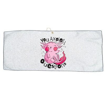 You Axolotl Questions Funny Large Microfiber Waffle Golf Towel