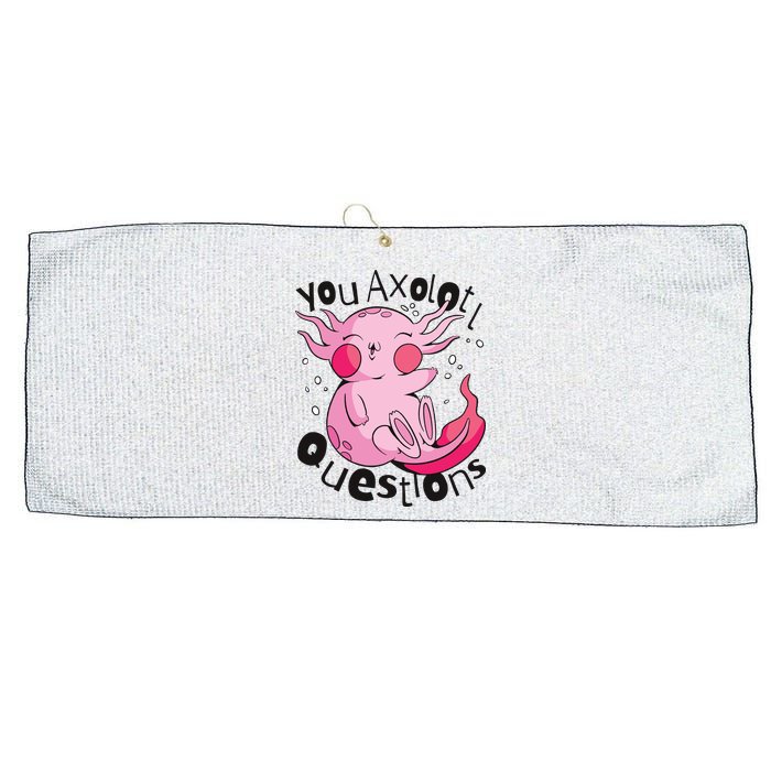 You Axolotl Questions Funny Large Microfiber Waffle Golf Towel