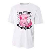 You Axolotl Questions Funny Youth Performance Sprint T-Shirt