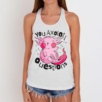 You Axolotl Questions Funny Women's Knotted Racerback Tank