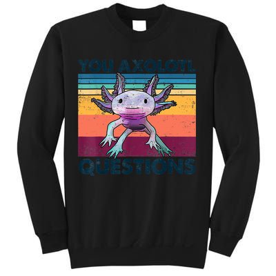 You Axolotl Questions Design Kids Men Women Funny Salamander Sweatshirt