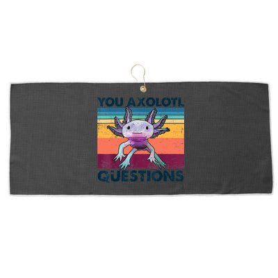 You Axolotl Questions Design Kids Men Women Funny Salamander Large Microfiber Waffle Golf Towel