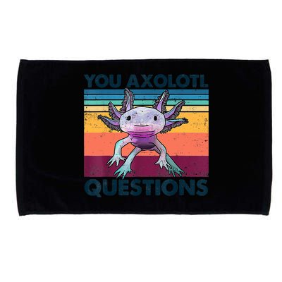 You Axolotl Questions Design Kids Men Women Funny Salamander Microfiber Hand Towel