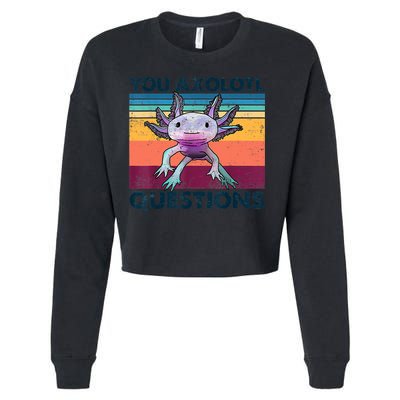 You Axolotl Questions Design Kids Men Women Funny Salamander Cropped Pullover Crew