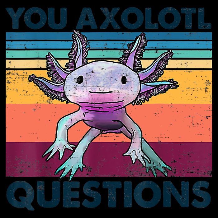 You Axolotl Questions Design Kids Men Women Funny Salamander Zip Tote Bag