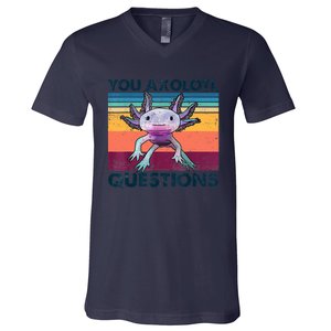 You Axolotl Questions Design Kids Men Women Funny Salamander V-Neck T-Shirt