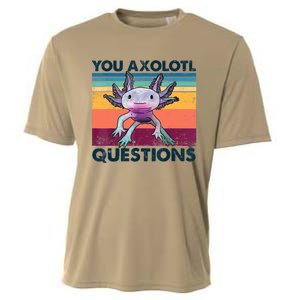 You Axolotl Questions Design Kids Men Women Funny Salamander Cooling Performance Crew T-Shirt