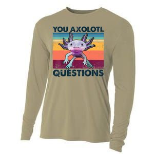 You Axolotl Questions Design Kids Men Women Funny Salamander Cooling Performance Long Sleeve Crew