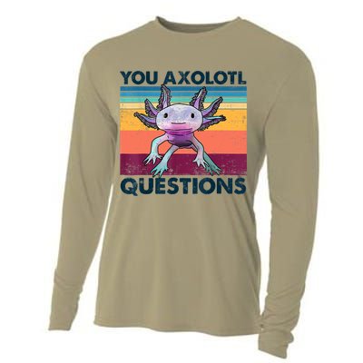 You Axolotl Questions Design Kids Men Women Funny Salamander Cooling Performance Long Sleeve Crew