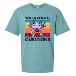 You Axolotl Questions Design Kids Men Women Funny Salamander Sueded Cloud Jersey T-Shirt