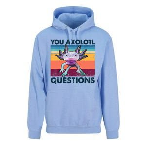 You Axolotl Questions Design Kids Men Women Funny Salamander Unisex Surf Hoodie