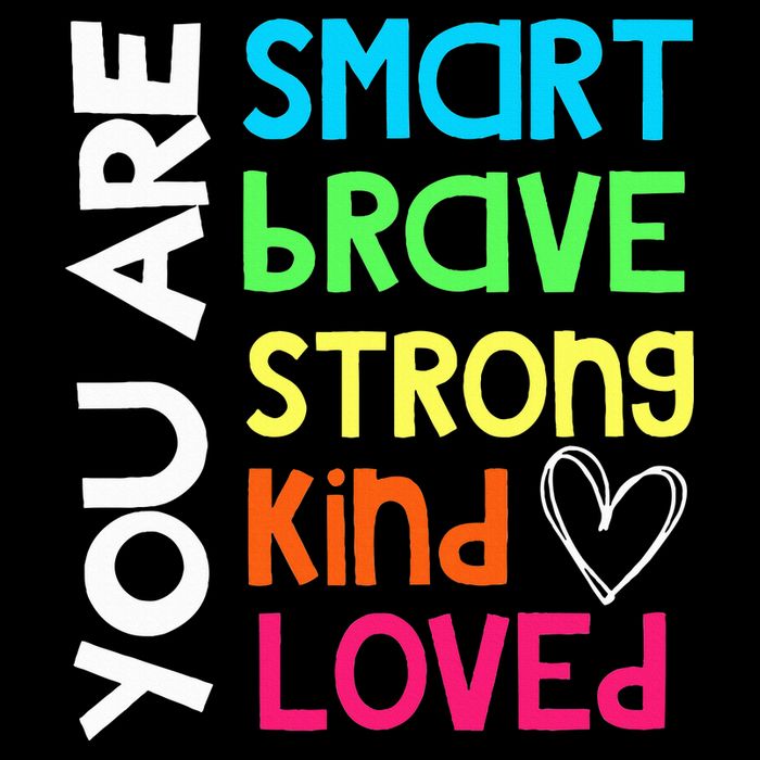 You Are Smart Brave Strong Kind Loved Motivation Teacher Cooling Performance Crew T-Shirt