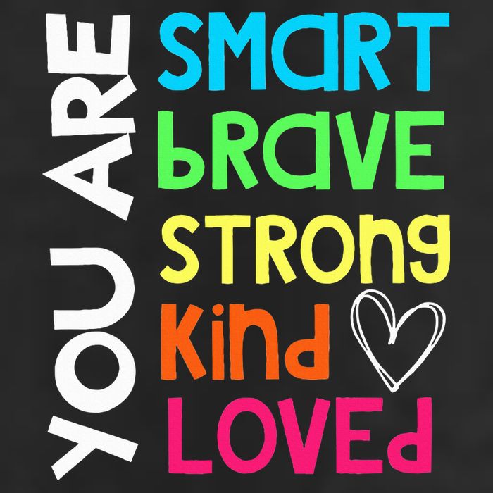 You Are Smart Brave Strong Kind Loved Motivation Teacher Adult Drive Performance Visor