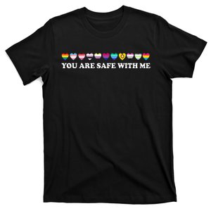 You Are Safe With Me Rainbow Bi Lgbt Pride T-Shirt