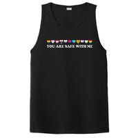 You Are Safe With Me Rainbow Bi Lgbt Pride PosiCharge Competitor Tank