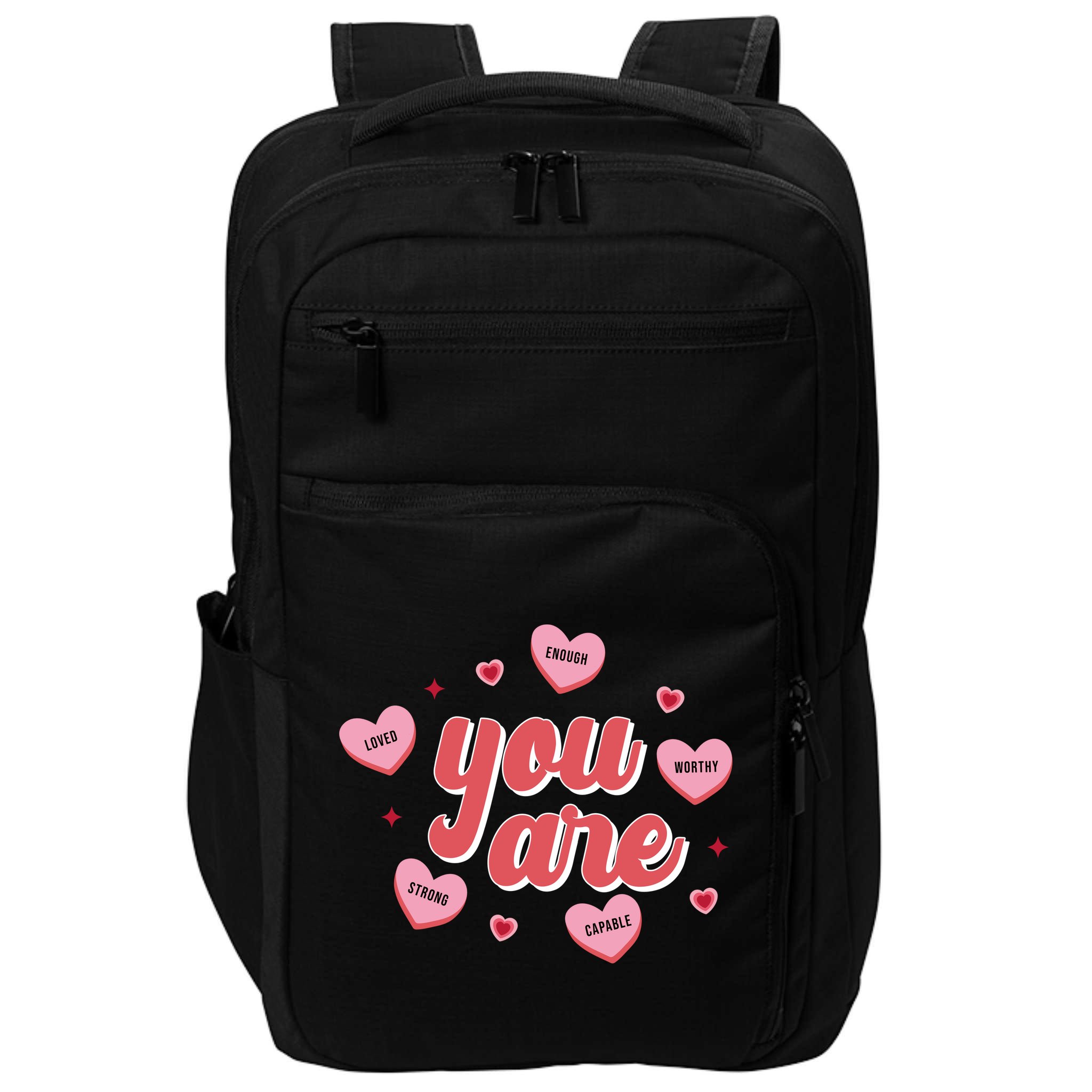 You Are Self Love Hearts Impact Tech Backpack