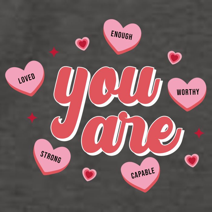You Are Self Love Hearts Vector Backpack