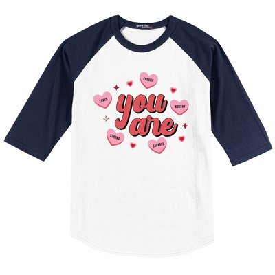 You Are Self Love Hearts Baseball Sleeve Shirt