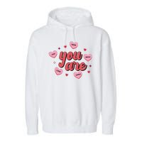 You Are Self Love Hearts Garment-Dyed Fleece Hoodie