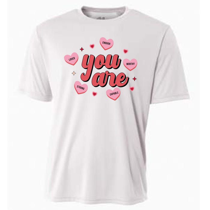 You Are Self Love Hearts Cooling Performance Crew T-Shirt