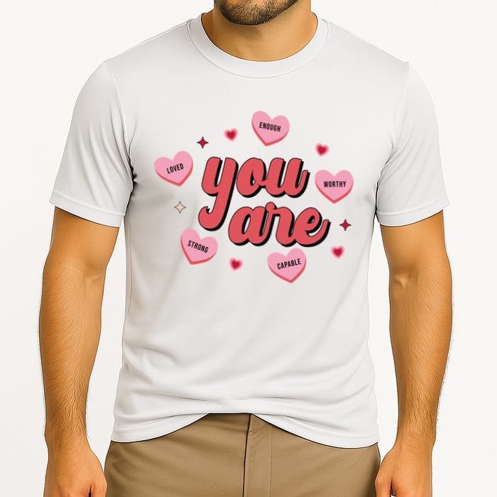 You Are Self Love Hearts Cooling Performance Crew T-Shirt