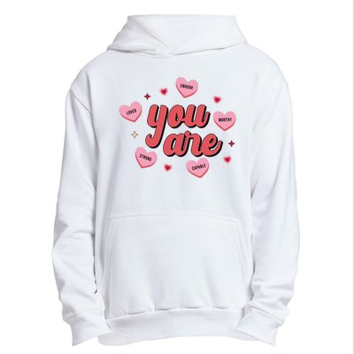 You Are Self Love Hearts Urban Pullover Hoodie