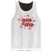 You Are Self Love Hearts Mesh Reversible Basketball Jersey Tank