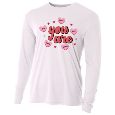 You Are Self Love Hearts Cooling Performance Long Sleeve Crew