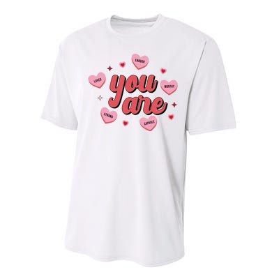 You Are Self Love Hearts Performance Sprint T-Shirt