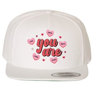 You Are Self Love Hearts Wool Snapback Cap