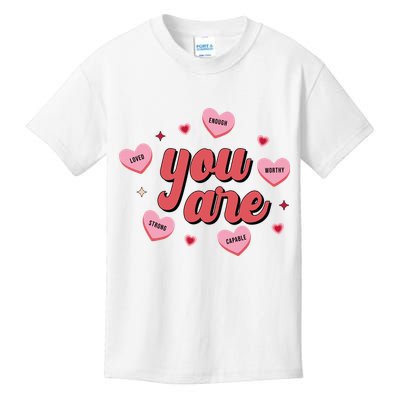 You Are Self Love Hearts Kids T-Shirt