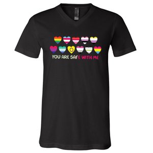 You Are Safe With Me V-Neck T-Shirt