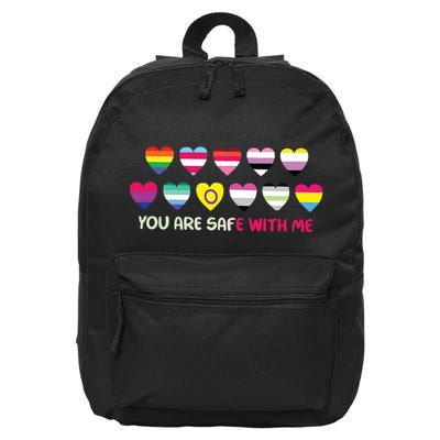 You Are Safe With Me 16 in Basic Backpack