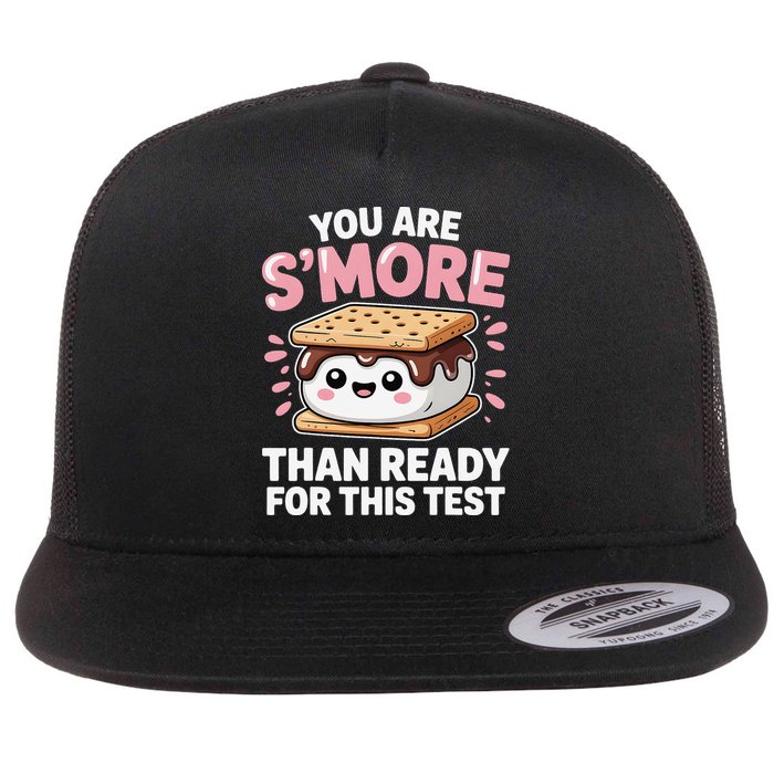 You Are Smore Than Ready For This Test Day Teacher Flat Bill Trucker Hat